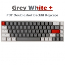 WKL 68 Keys PBT Doubleshot Backlit Keycaps Set OEM Profile for MX Mechanical Gaming Keyboard GK68 EK868